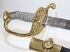 Civil War Naval Officer's Sword & Scabbard With Etched Blade