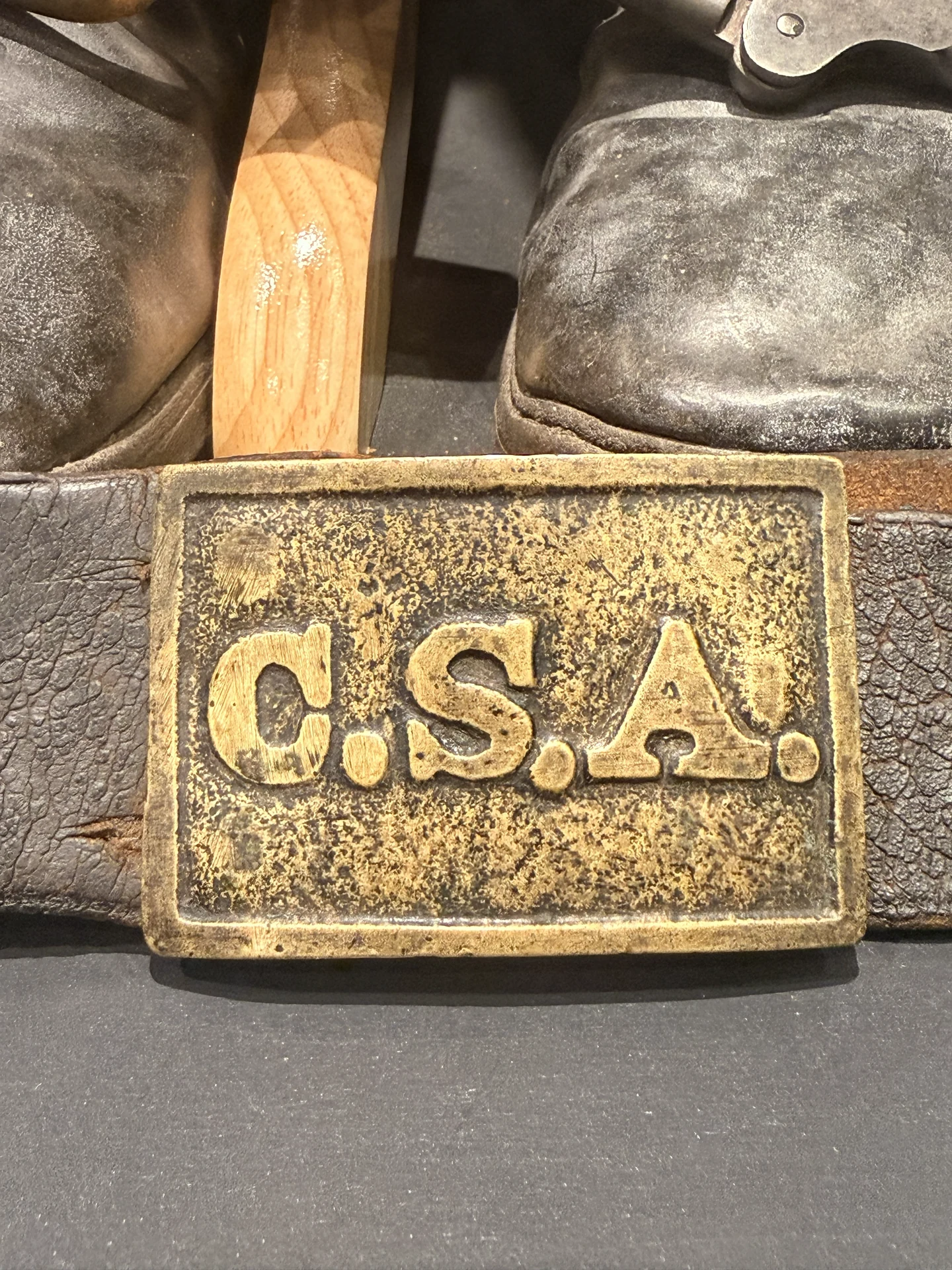 CS Relics belt plates display