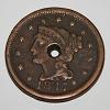 1847 Large One Cent, CS Relics CS301