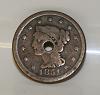 1851 Large One Cent, CS Relics catalog item CS203